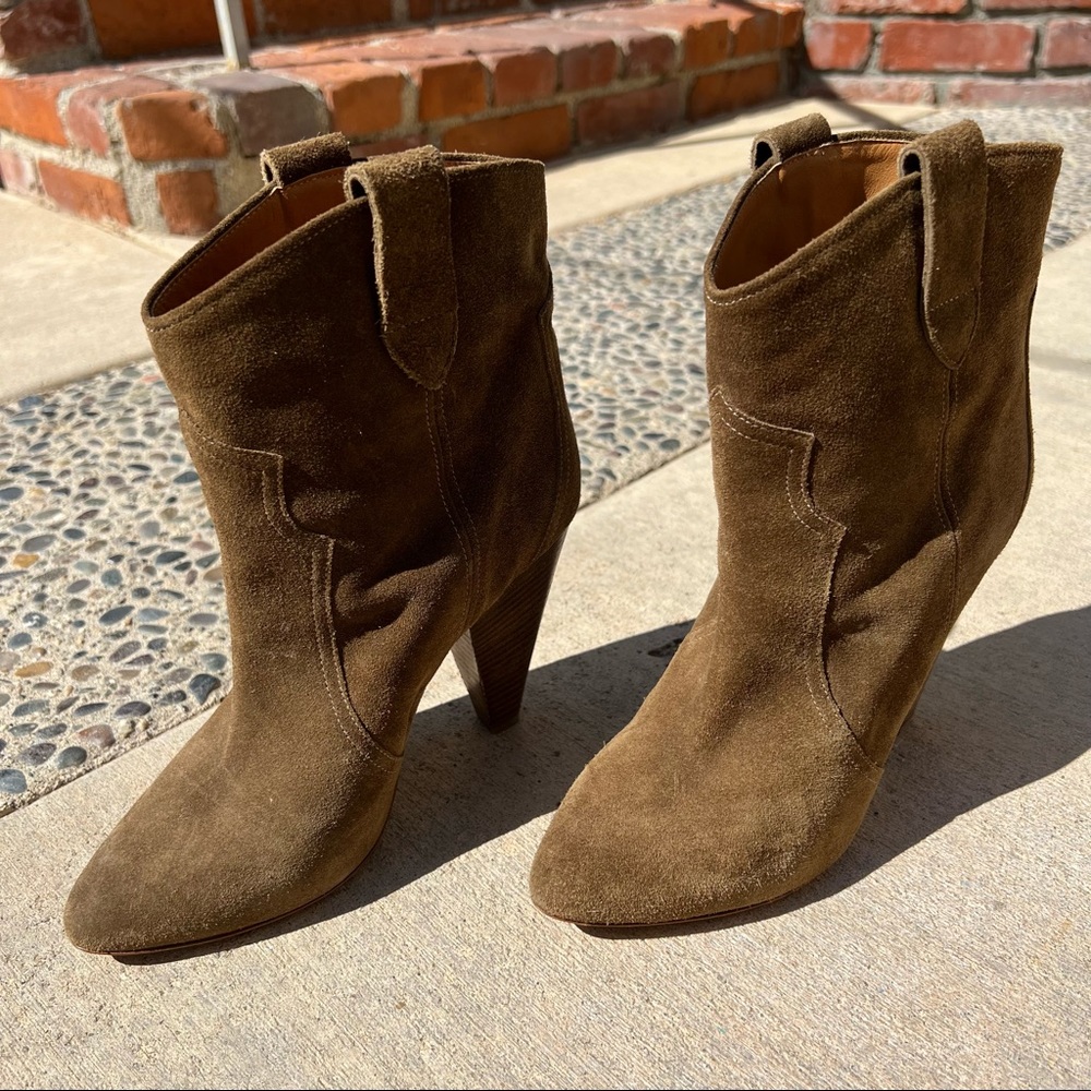 Isabel Marant suede heeled boots booties size 39 / 8